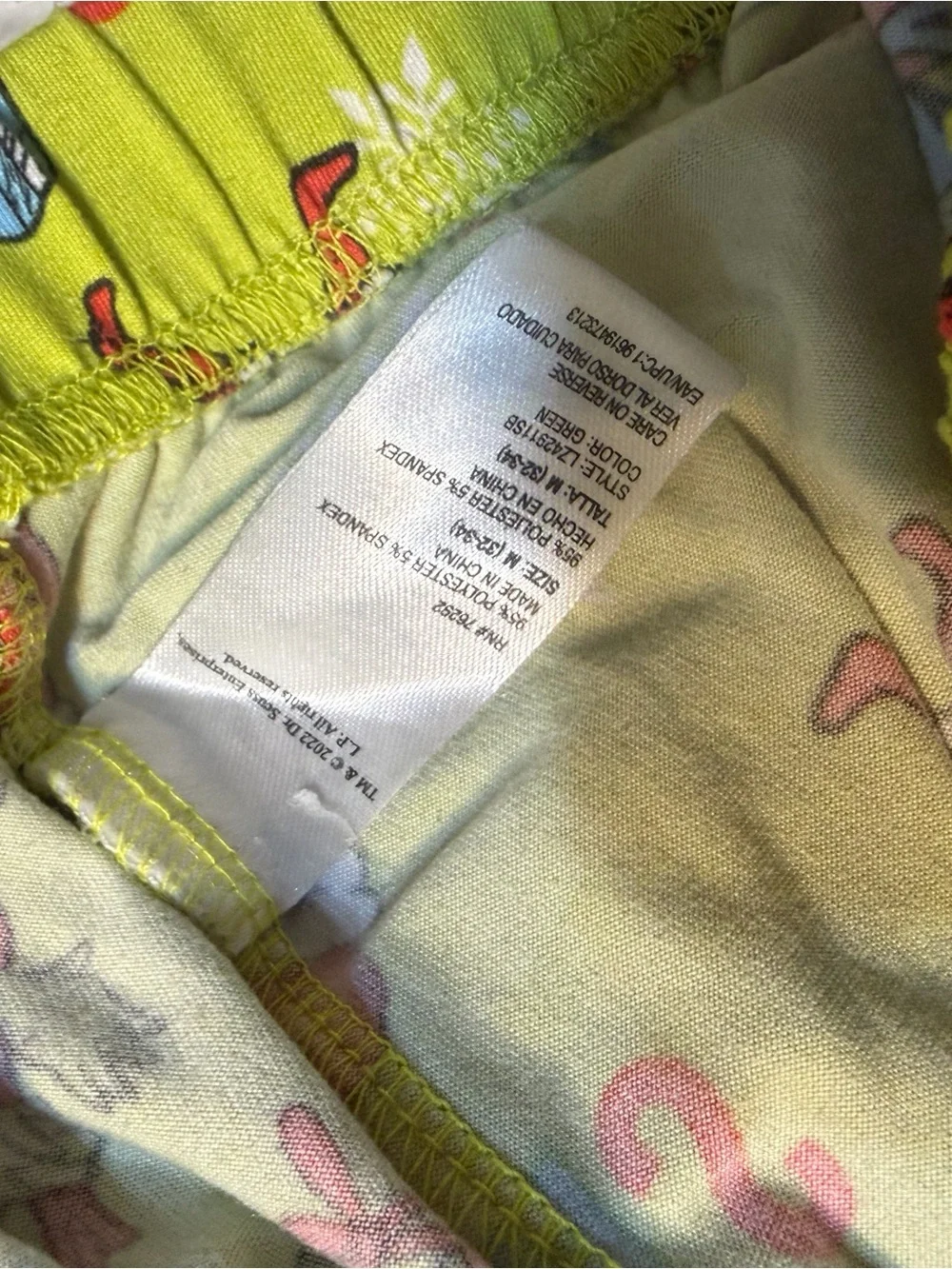 Grinch matching pajama set size medium